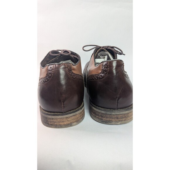 Steve Madden Mens Sz 13 Brown Leather Wingtip Oxford Dress Shoes Jetway - Picture 11 of 15